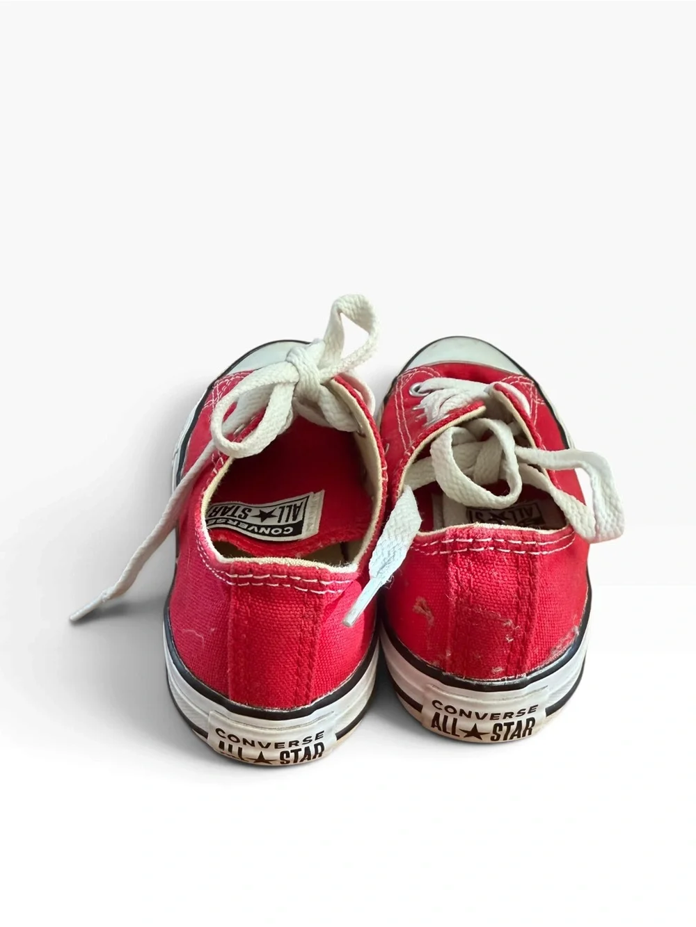 Converse all stars Kids Low-Top Canvas Sneakers in Red Sz 1